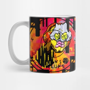 Dope Slluks character with headphone illustration Mug